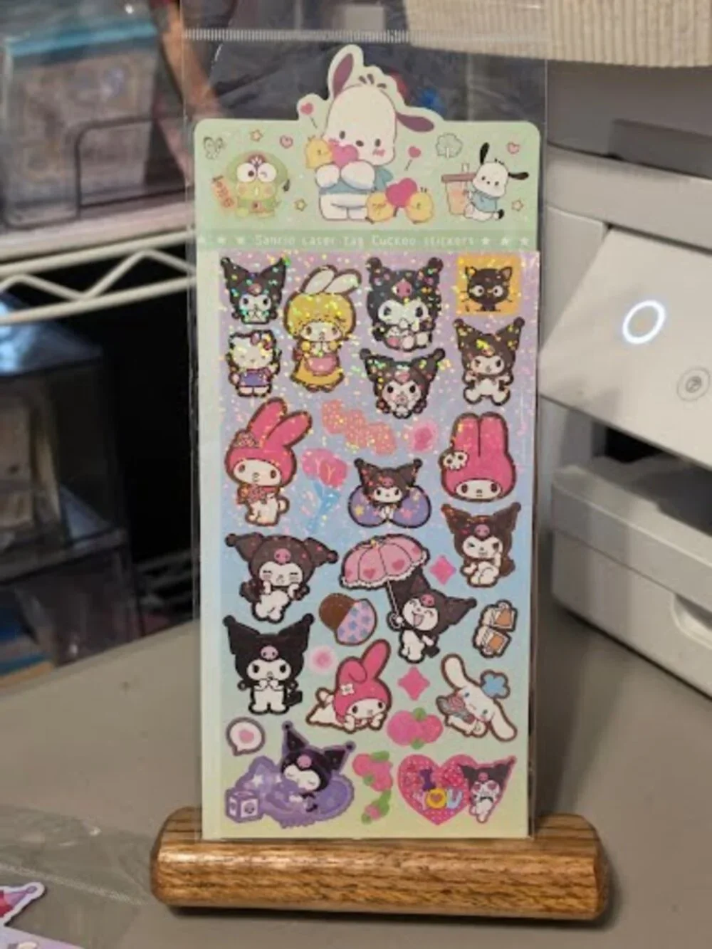 STK-2542 Kuromi Melody Laser Sticker Sheet